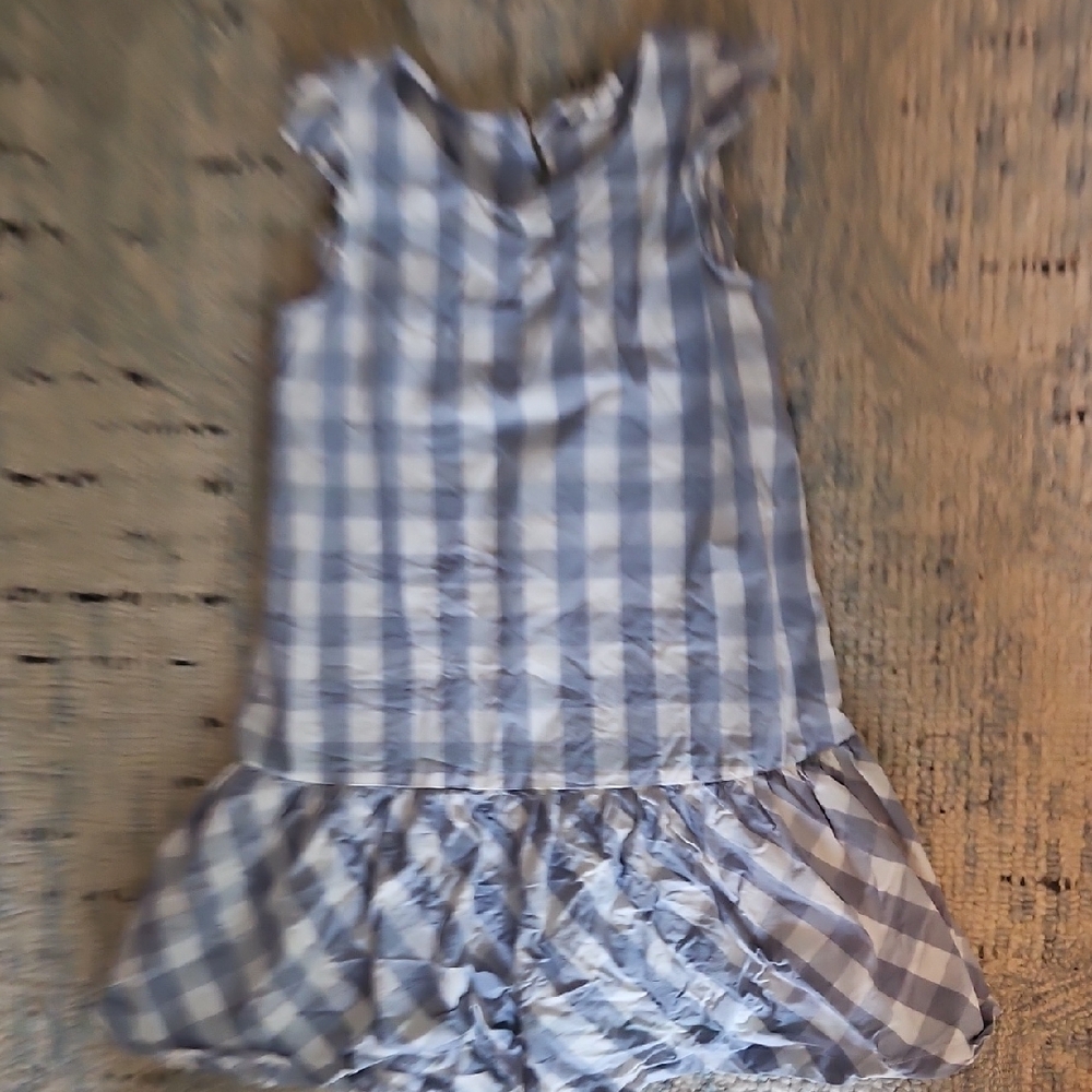 Charming Blue Checkered Kids Dress